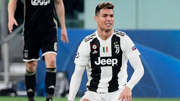 Cristiano Ronaldo cuts a dejected figure as Juventus were elimated