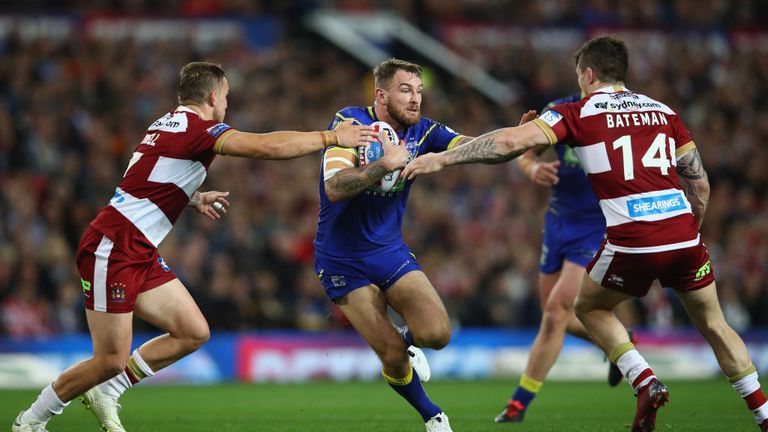 Clark in action against Wigan Warriors during the Super League Grand Final last  October 