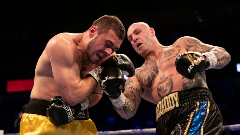 Dave Allen v Lucas Browne, Heavyweight contest,  O2 Arena, London..20th April 2019.Picture By Mark Robinson...