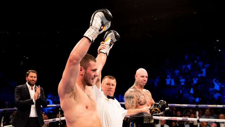 Dave Allen v Lucas Browne, Heavyweight contest,  O2 Arena, London..20th April 2019.Picture By Mark Robinson...