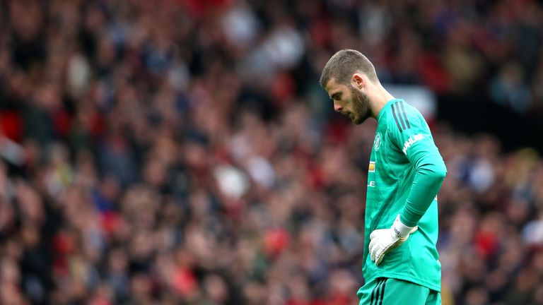 David de Gea during Manchester United vs Chelsea at Old Trafford