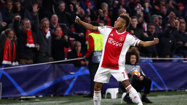 David Neres' goal was his seventh in his last eight Ajax games