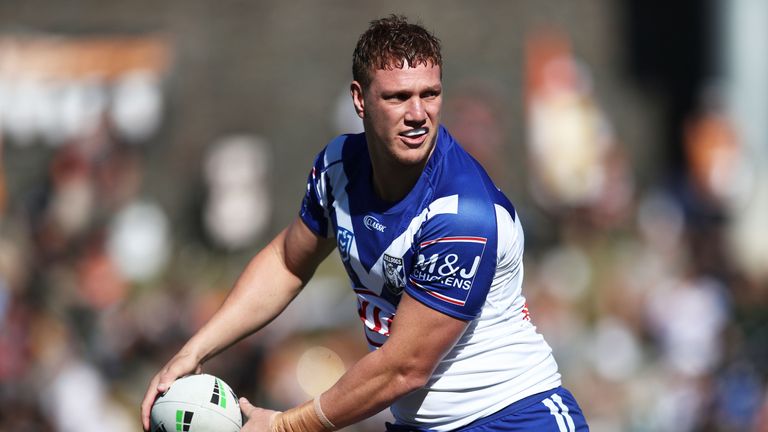Dylan Napa suffered an ankle injury in the Bulldogs' defeat to Melbourne Storm