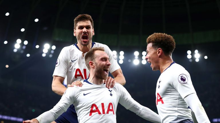 Christian Eriksen scored Tottenham's winner against Brighton