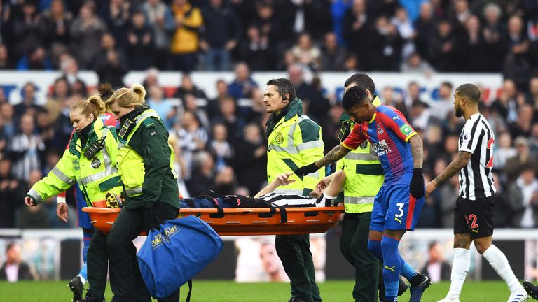  Florian Lejeune was stretchered off in the 65th minute