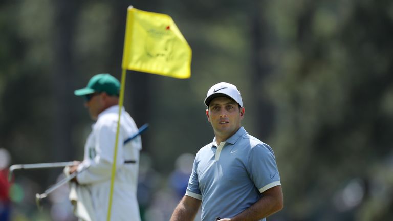 Francesco Molinari during a practice round ahead of the Masters