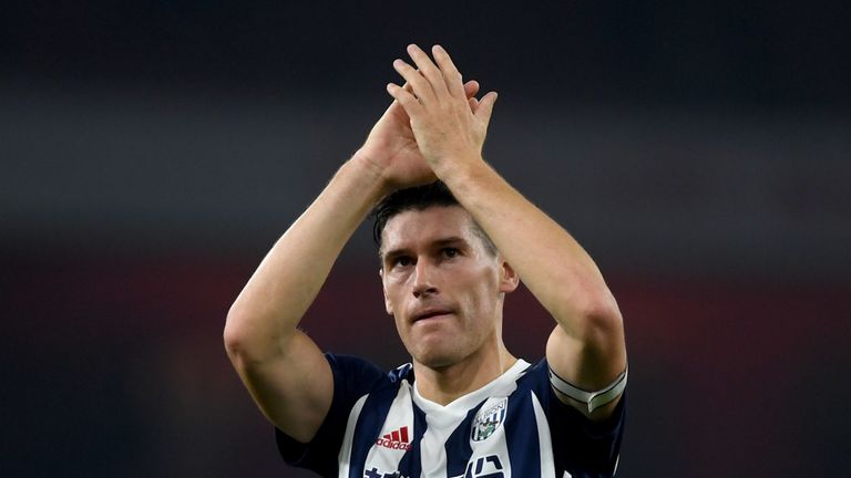  during the Premier League match between Arsenal and West Bromwich Albion at Emirates Stadium on September 25, 2017 in London, England.