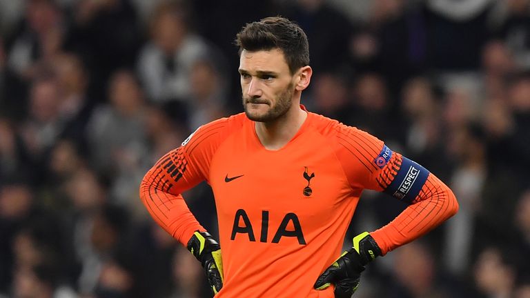 Hugo Lloris reacts after Tottenham go down 1-0 at home to Ajax