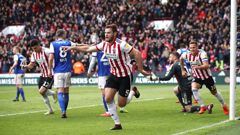Jack O'Connell scores Sheffield United's second goal