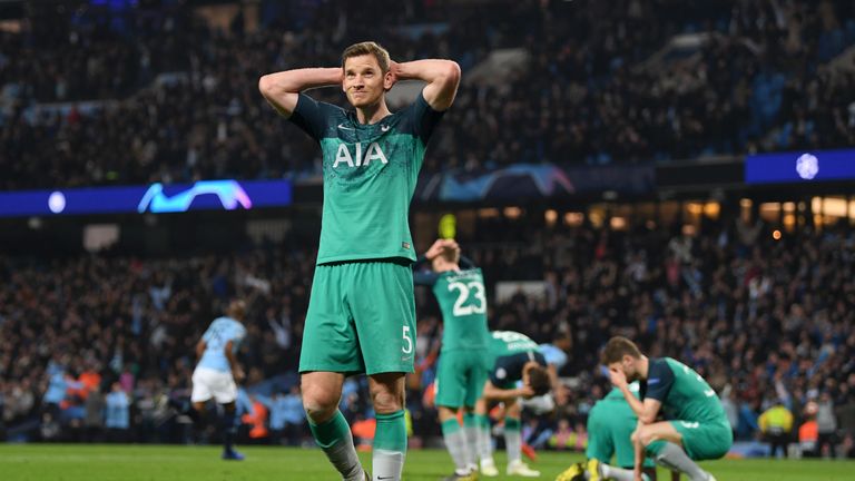 Jan Vertonghen had thought Sours had been knocked out before VAR intervened