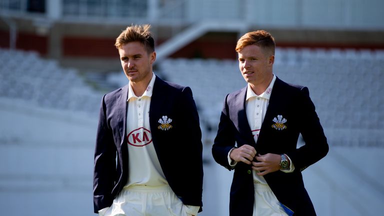 Jason Roy and Ollie Pope, Surrey photo call at The Oval