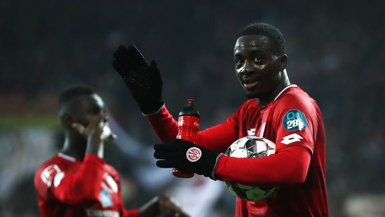 Jean-Philippe Mateta scored a hat-trick for Mainz on Frisay night