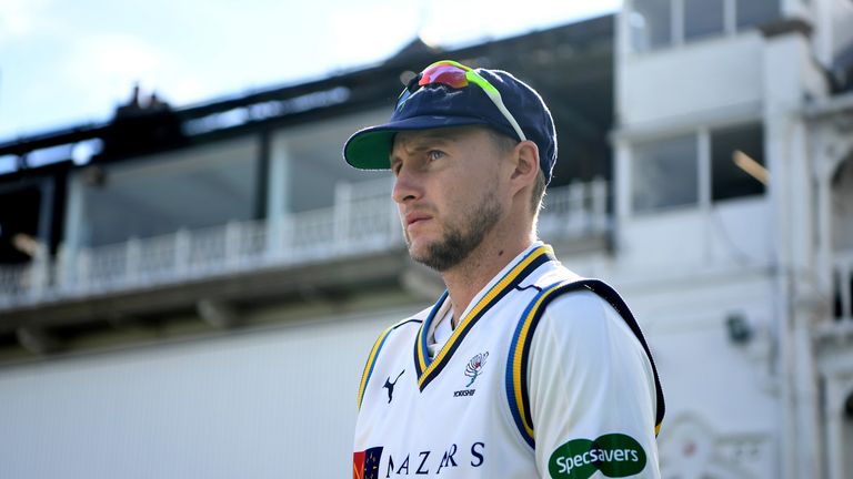 oe Root of Yorkshire heads on to the field ahead of the Specsavers County Championship Division One match between Nottinghamshire and Yorkshire at Trent Bridge on April 05, 2019 in Nottingham, England. 