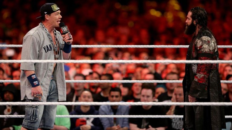John Cena interrupted Elias at WrestleMania