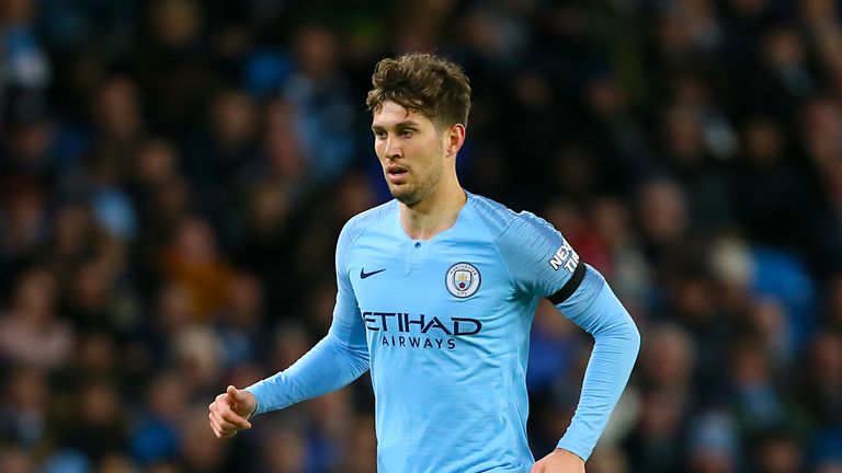 Manchester City defender John Stones in action