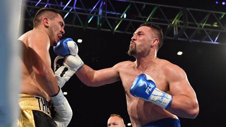 during the heavy weight bout between Joseph Parker and Alexander Flores at Horncastle Arena on December 15, 2018 in Christchurch, New Zealand.