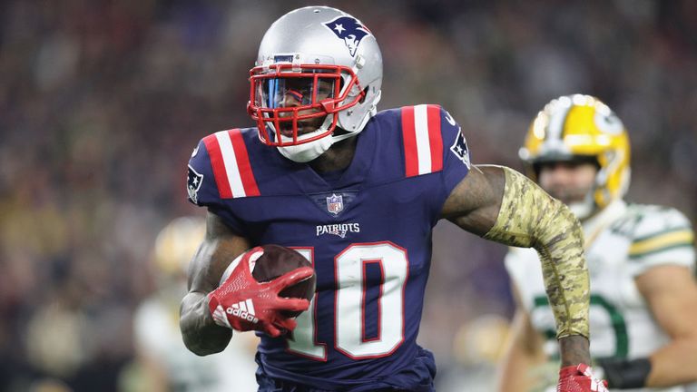 Josh Gordon at Gillette Stadium on November 4, 2018 in Foxborough, Massachusetts.