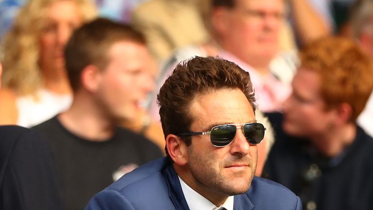 Justin Gimelstob attends day eleven of the Wimbledon Lawn Tennis Championships at All England Lawn Tennis and Croquet Club on July 13, 2018 in London, England.