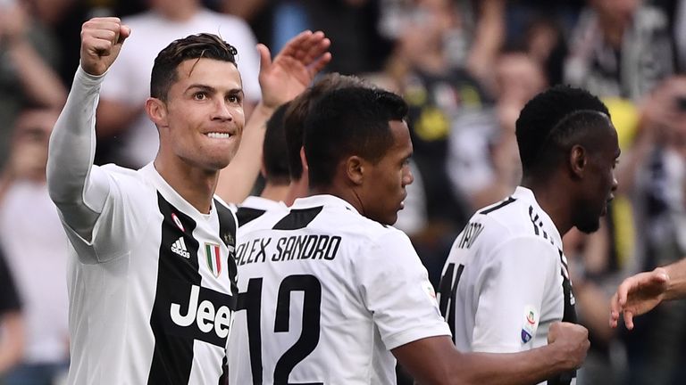 Cristiano Ronaldo helped Juventus to victory and their eighth Serie A title