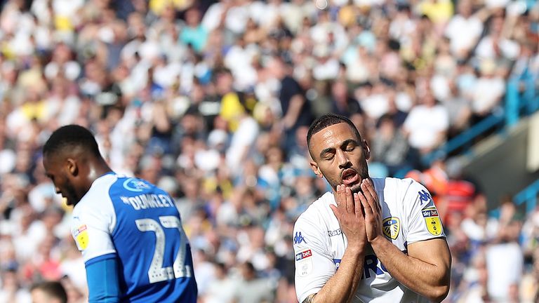 Kemar Roofe reacts after a missed chance against Wigan