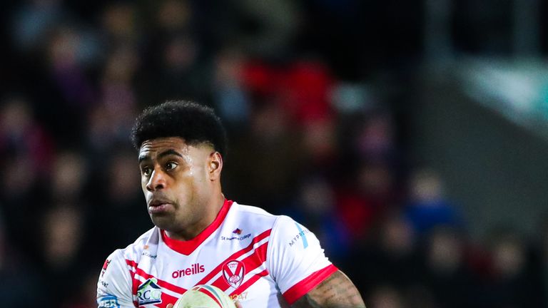 Kevin Naiqama scored four tries as St Helens thrashed Hull FC