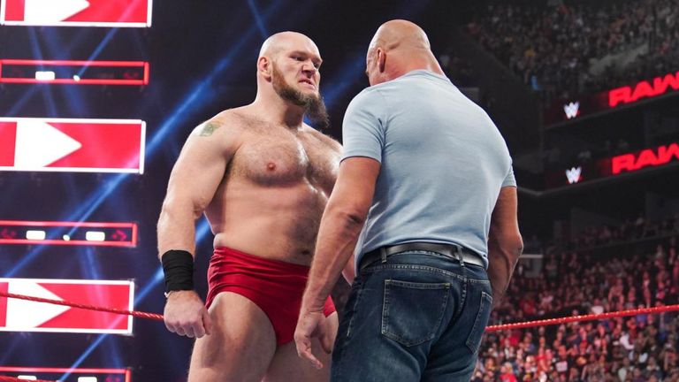 Lars Sullivan made a big impact on his overdue Raw debut - wiping out Kurt Angle