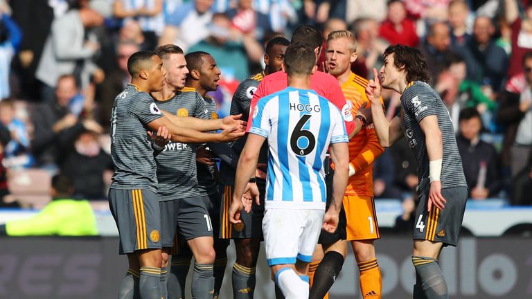 HUDDERSFIELD, ENGLAND - APRIL 06:  during the Premier League match between Huddersfield Town and Leicester City at John Smith's Stadium on April 06, 2019 in Huddersfield, United Kingdom. (Photo by Matthew Lewis/Getty Images)