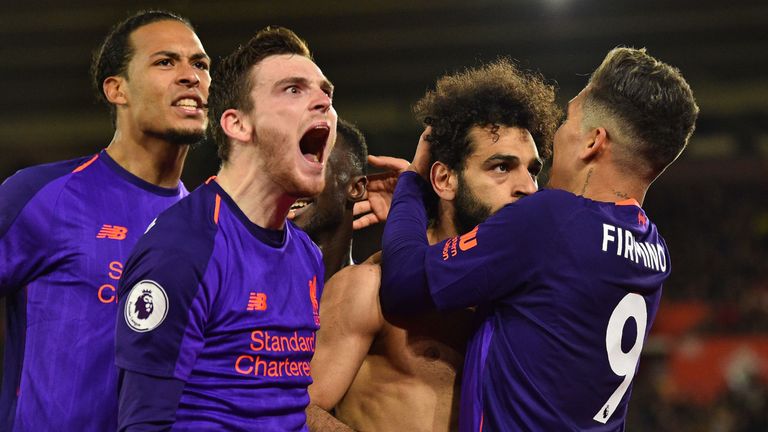Liverpool celebrate their win over Southampton