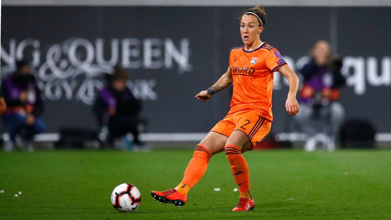 Lyon defender Lucy Bronze will face many of her England teammates on Sunday