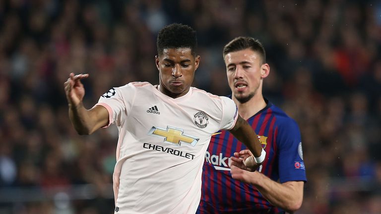 Marcus Rashford featured in United's 3-0 defeat at Barcelona on Tuesday