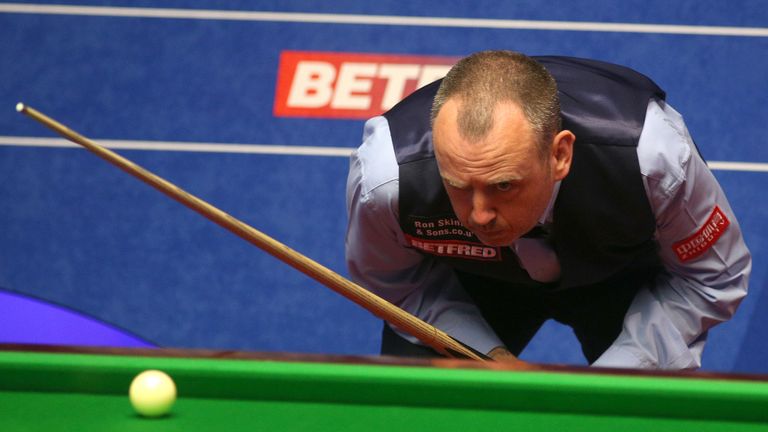 Mark Williams during day one of the 2019 Betfred World Championship at The Crucible, Sheffield.