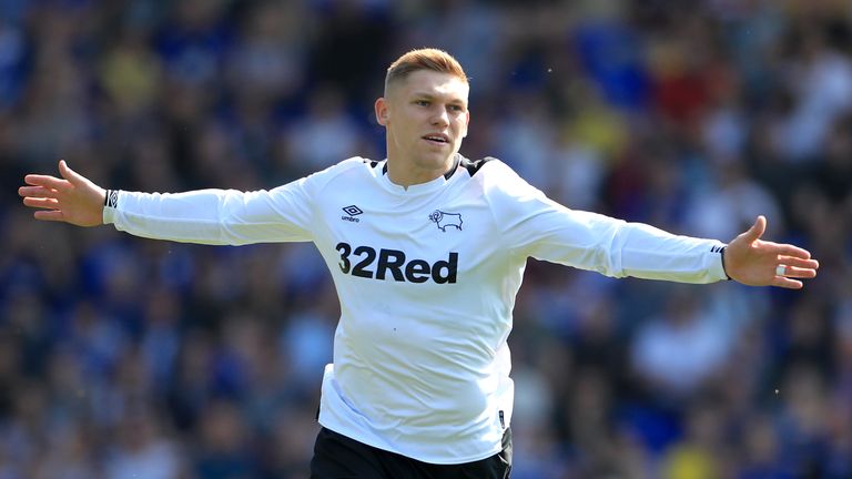 Martyn Waghorn celebrates his equaliser at Birmingham at St Andrew's