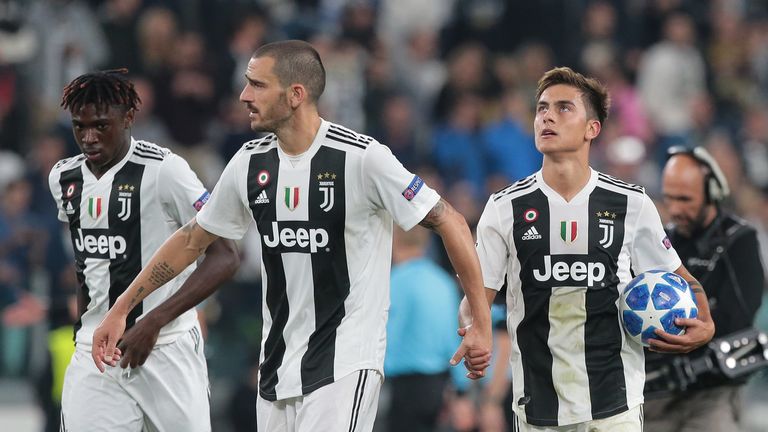 Leonardo Bonucci (R) was critical of his team-mate Moise Kean