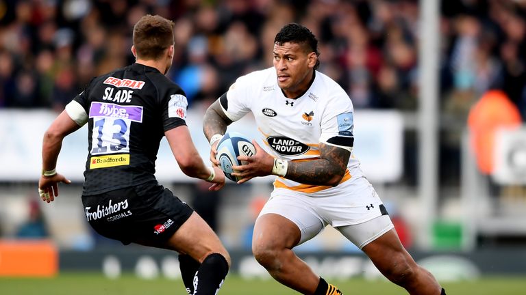 Nathan Hughes on the charge for Wasps