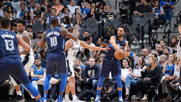 Dallas Mavericks against San Antonio Spurs in the NBA