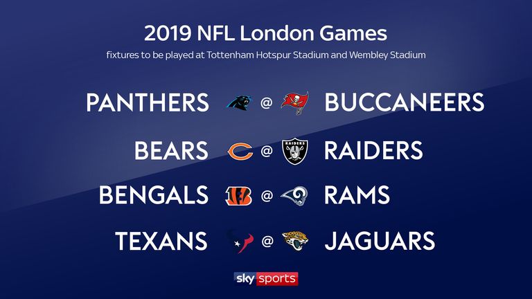 Bears' 2019 schedule includes 5 prime-time games, a London trip and a  Thanksgiving Day game in Detroit