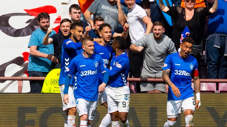 Nikola Katic celebrates after scoring to make it 3-0