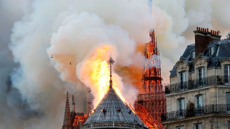 Footballers took to social media to express their sorrow at the Notre Dame fire