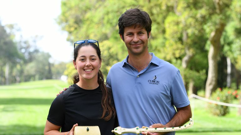 Iturrios with fellow Spaniard Jorge Campillo, who won the men's event on the Red Course at Royal Golf Dar Es Salam