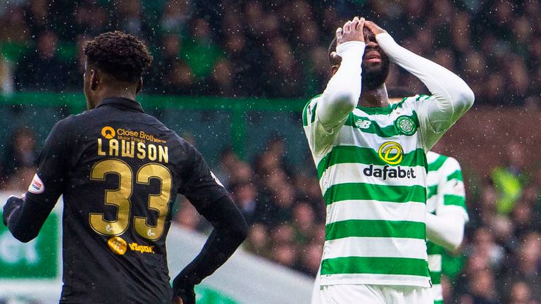 Odsonne Edouard is left exasperated by another missed chance