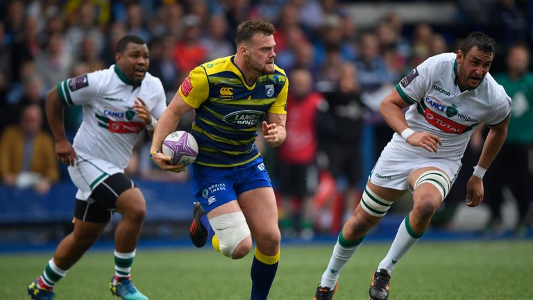 Owen Lane during the European Challenge Cup Semi-Final match between XXX and XXX at Cardiff Arms Park on April 21, 2018 in Cardiff, Wales.