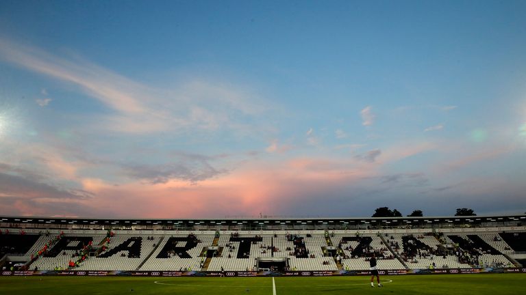 The Partizan Stadium in Belgrade
