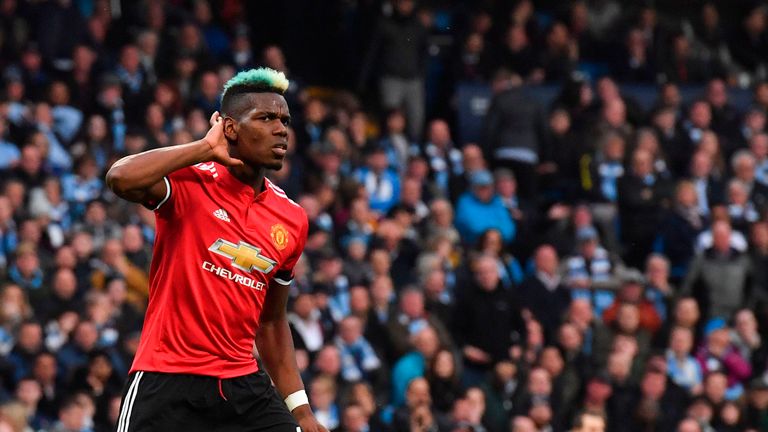 Paul Pogba scored twice in two minutes against Man City last April to help Manchester United win 3-2 and put City's title on ice at the Etihad