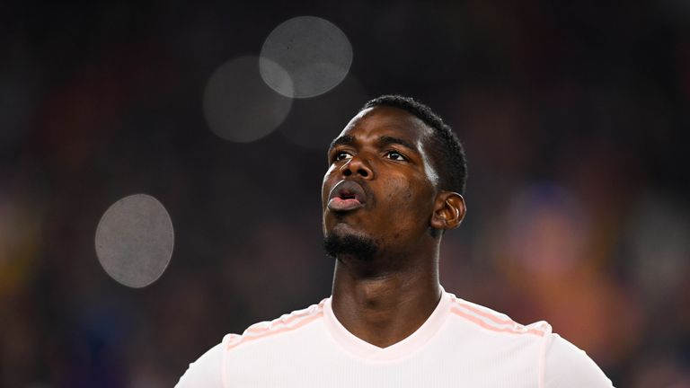 Paul Pogba, Manchester United, Champions vs Barcelona at the Nou Camp