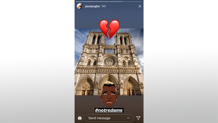 Paul Pogba used a broken heart emoji to express his feelings on Instagram