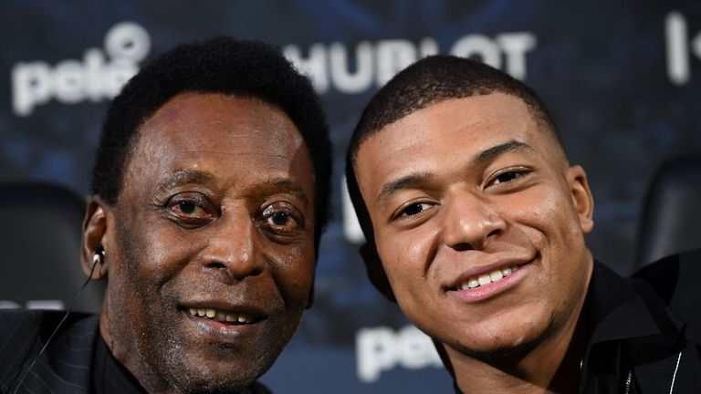 Pele joined Kylian Mbappe at an event in Paris prior to falling ill