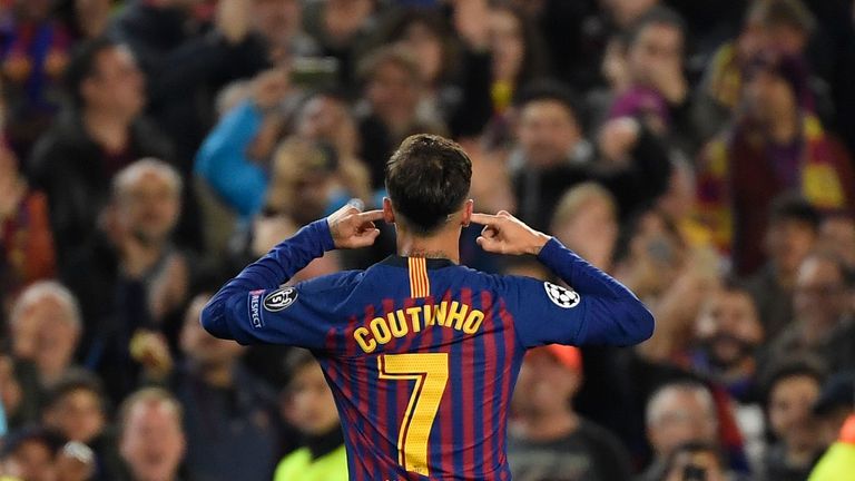 Philippe Coutinho Barcelona v Man Utd