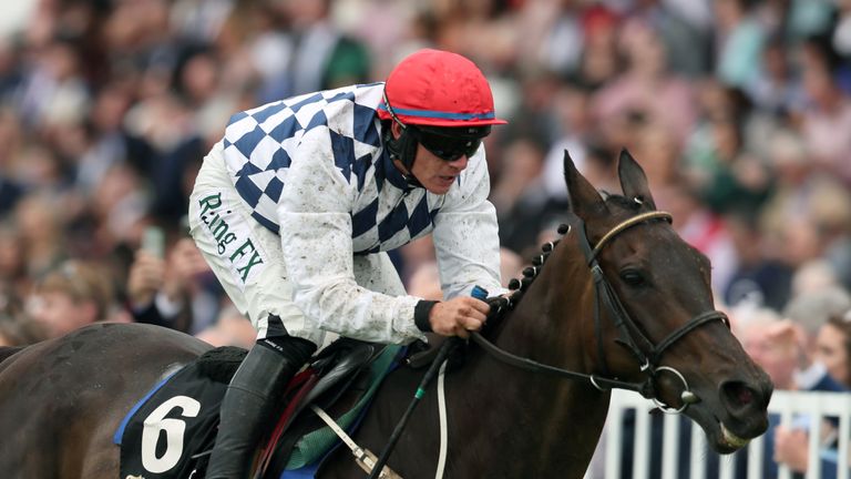 Rathvinden ridden by Paul Townend wins the Guinness Open Gate Brewery Novice Chase during Ladies Day of the Galway Summer Festival at Galway Racecourse, August 2017