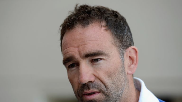 England assistant coach Richard Halsall speaks during a press conference at the team hotel on November 12, 2012 in Ahmedabad, India.