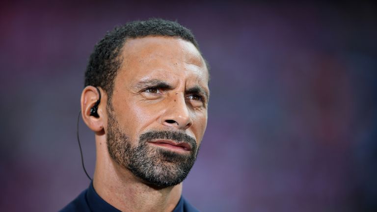 Rio Ferdinand during the Emirates FA Cup Final between Arsenal and Chelsea at Wembley Stadium on May 27, 2017 in London, England.